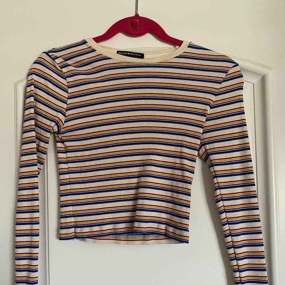 Striped Brandy Melville Crop
